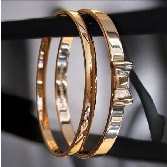 kate spade Jewelry - kate spade ♠️ Rose Gold Tone Bangle Bracelet Set